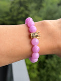 NEGORA Heart Clasp Natural Stone Bracelet