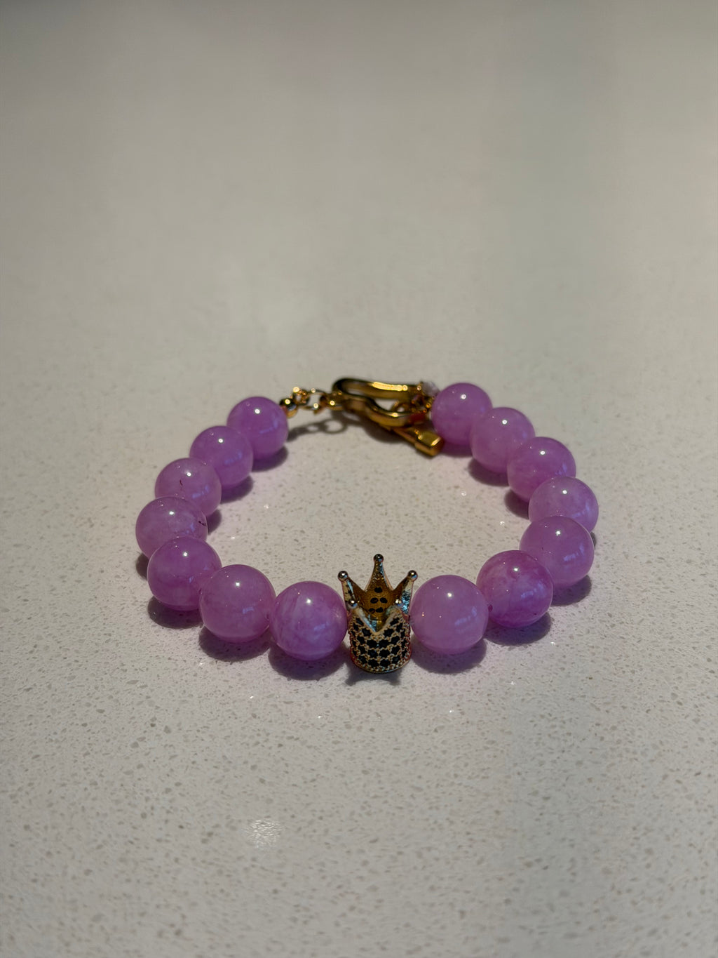 NEGORA Heart Clasp Natural Stone Bracelet