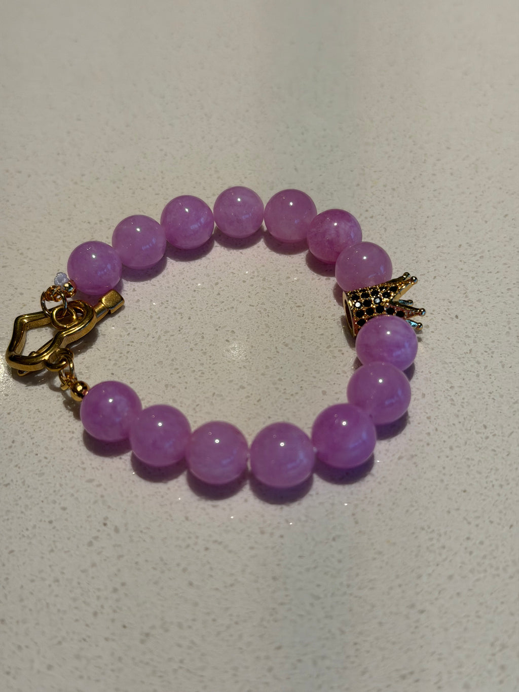 NEGORA Heart Clasp Natural Stone Bracelet